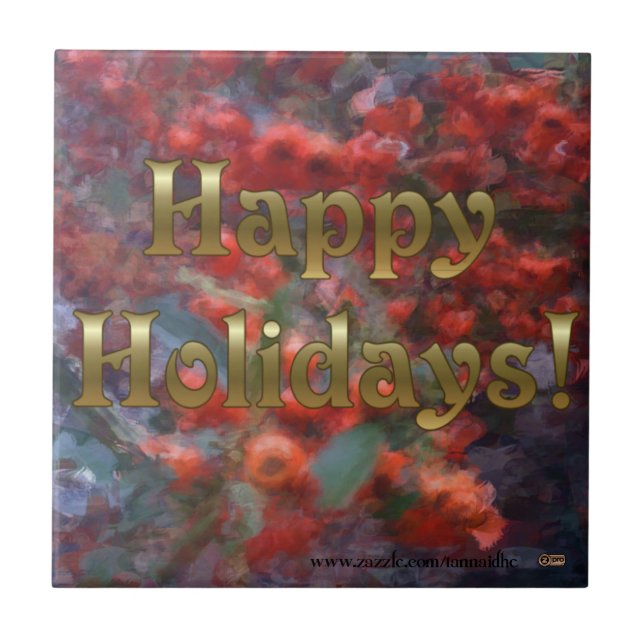 Happy Holiday Berries Tile (Front)