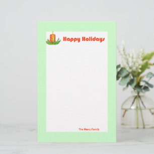 Happy Holiday Candle Stationery