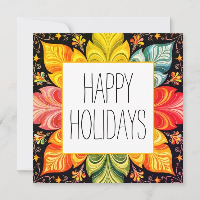 Happy holiday cards blue (Front)