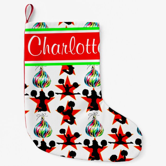 HAPPY HOLIDAY CHEERLEADER PERSONALIZED STOCKING (Front)