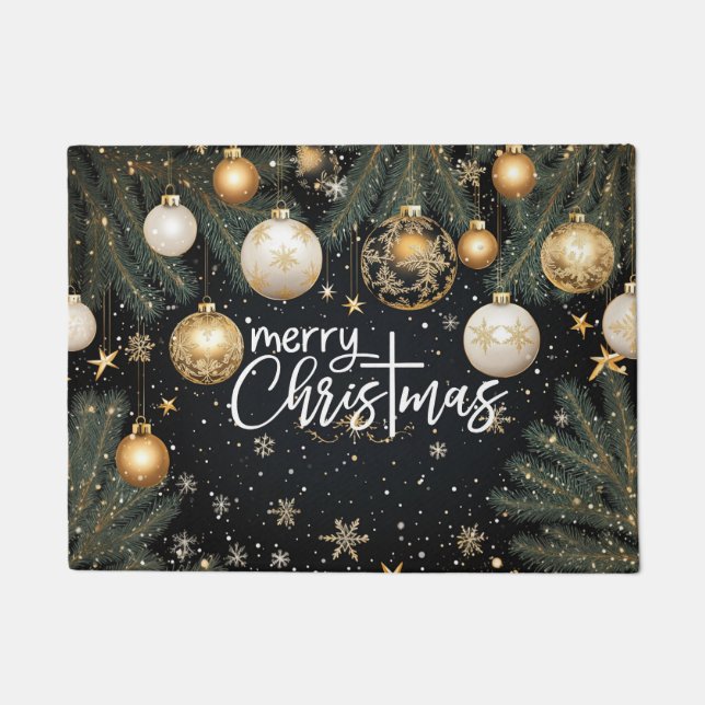 Happy Holiday Christmas Doormat – Festive Welcome  (Front)