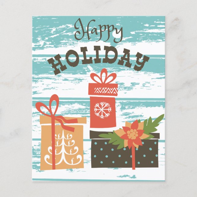 Happy Holiday Christmas Holiday Presents Flyer (Front)