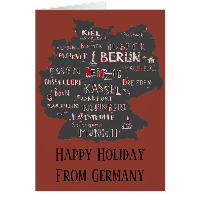 Happy Holiday, German Cities, add text (Front)