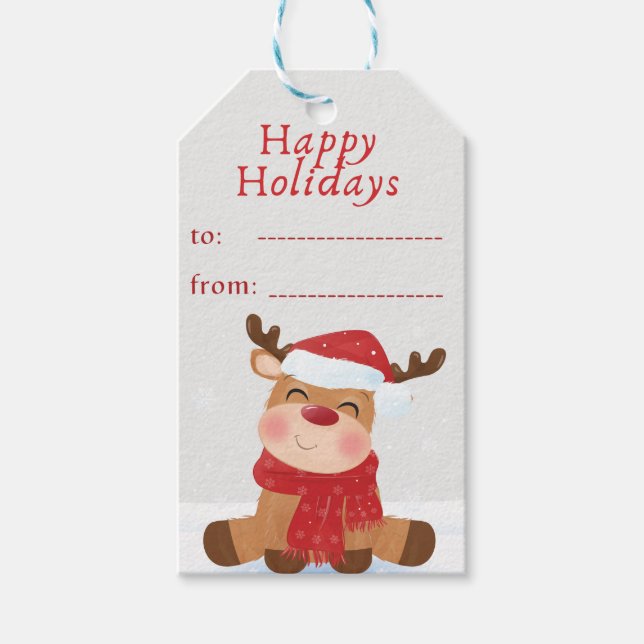 Happy Holiday Gift Tags (Front)
