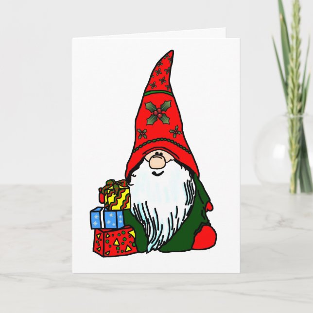 Happy Holiday Gnome Card (Front)