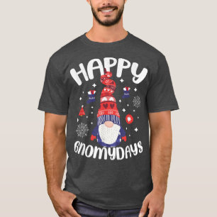 Happy Holiday Gnomes Xmas Cute Garden Gnome Christ T-Shirt