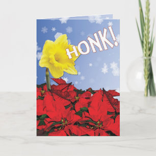 Happy Holiday Honking Daffodil Card
