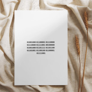 Happy holiday in binary code card