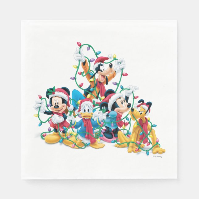 Happy Holiday | Mickey & Friends Napkin (Front)