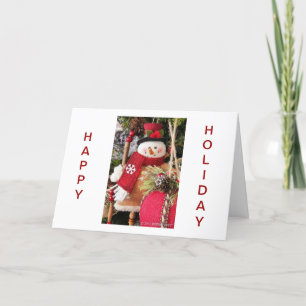 HAPPY HOLIDAY - PERSONAL/BUSINESS SNOWMAN GREETING