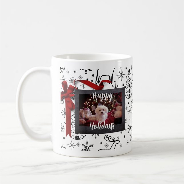 Happy Holiday Personnalisez Pet Thème café Mug (Gauche)