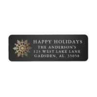 Happy Holiday | Return Address Label