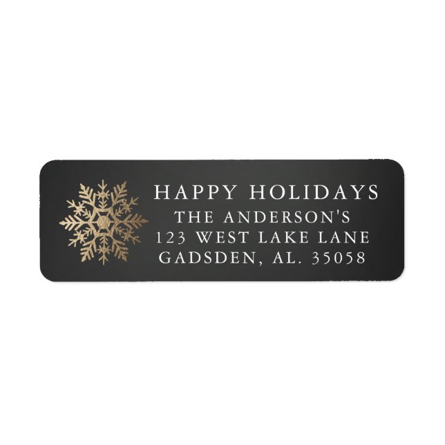 Happy Holiday | Return Address Label (Front)