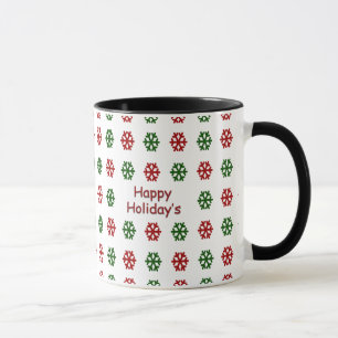Happy Holiday’s with a snowflake pattern Mug