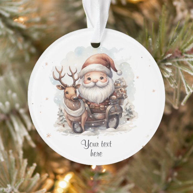 Happy Holiday Season Customizable Xmas Ornament (Tree)