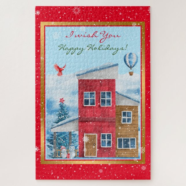 Happy Holiday Time Customize Jigsaw Puzzle (Vertical)