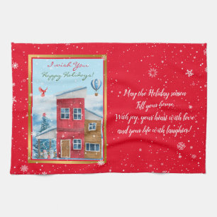 Happy Holiday Time Customize Kitchen Towel