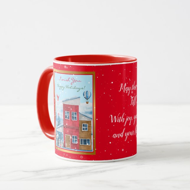 Happy Holiday Time Customize Mug (Front Left)