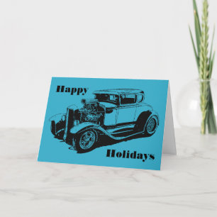 Happy Holidays 1931 5 Window Coupe Holiday Card