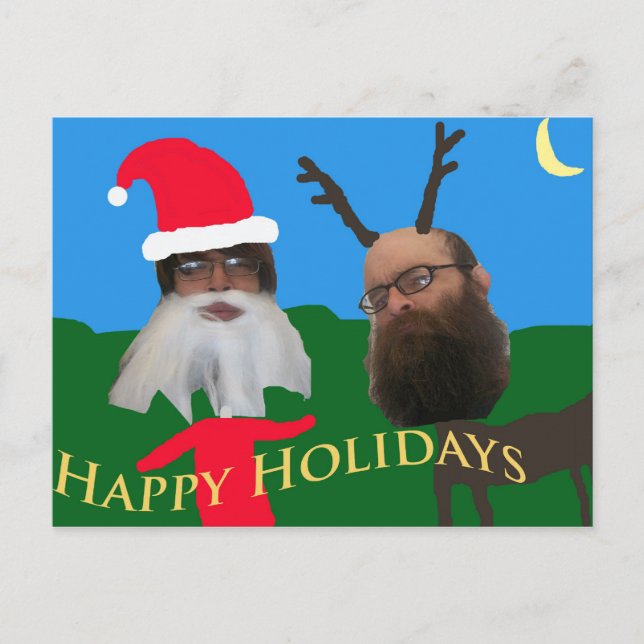 happy holidays 1 holiday postcard (Front)