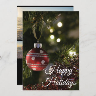 Happy Holidays 5 Photo Collage Personalized Card