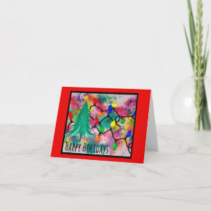 Happy Holidays Abstract Holiday Card