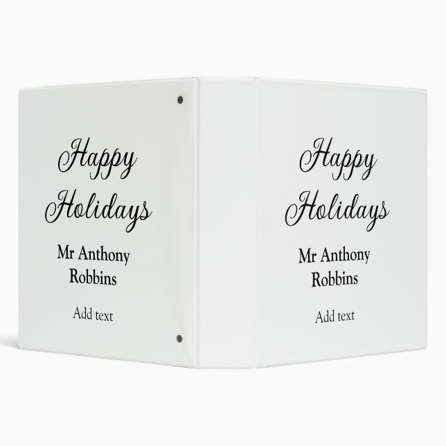 Happy holidays add name date year simple minimChri Binder (Background)