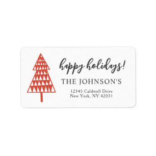 Happy Holidays Address Labels
