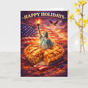 Happy holidays, American pie liberty card