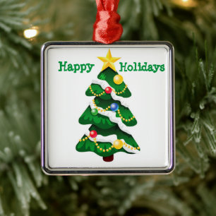 **HAPPY HOLIDAYS AND TREE** ORNAMENT