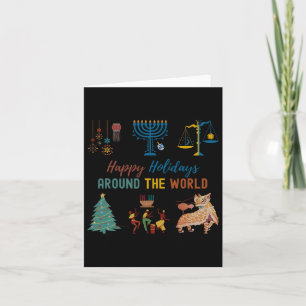 Happy Holidays Around The World Multicultural Cele Card