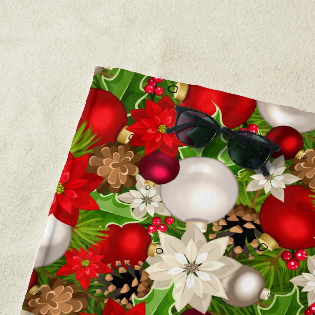 Happy Holidays Beach Towel (In Situ)