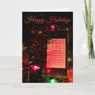 Happy Holidays Bookmark Ornament Holiday Card