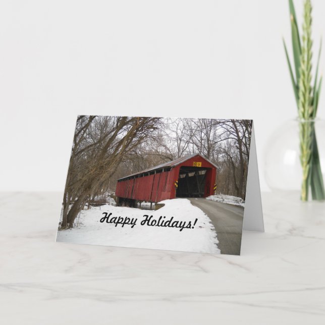 Happy Holidays Bridge Card, #2 Holiday Card (Front)