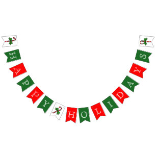 Happy Holidays Bunting Flags