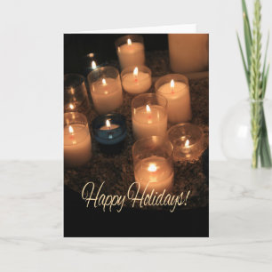 Happy Holidays Burning candles christmas Holiday Card