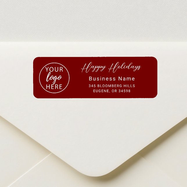 Happy Holidays Business Custom Return Adresse (Happy Holidays Business Custom Return Address Label)