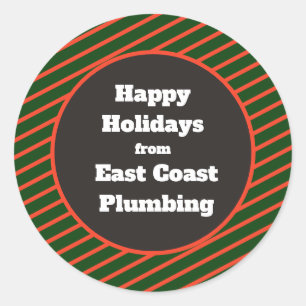 Happy Holidays Business Customer Appreciation Classic Round Sticker