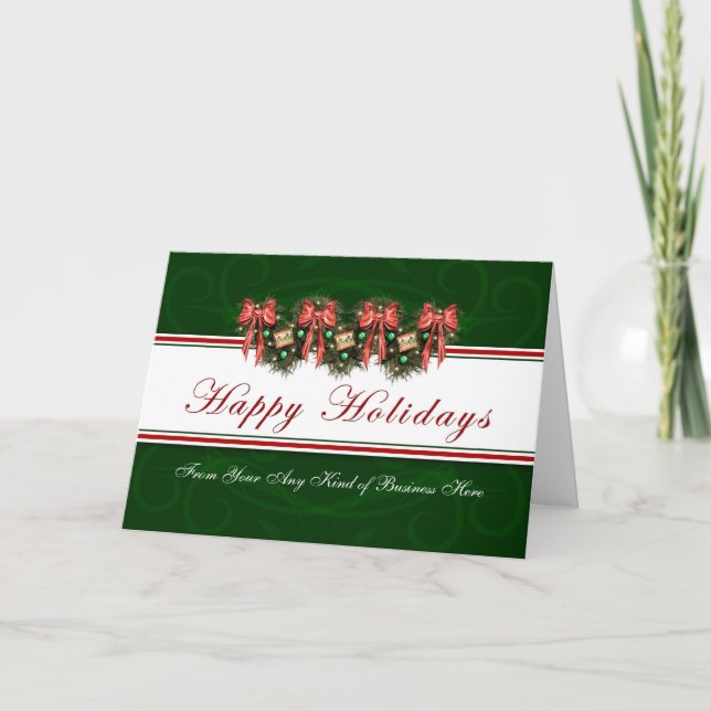 Happy Holidays - Business Holiday Greeting Card (Front)