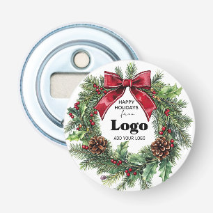 Happy Holidays Business Logo Gifts For Costumers Bottle Opener