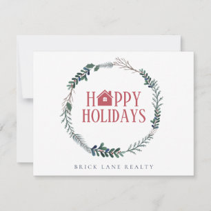 Happy Holidays Business Real Estate Holiday Card