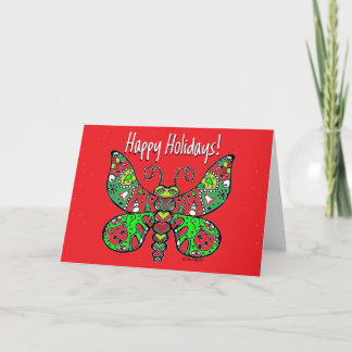 Happy Holidays Butterfly Holiday Card