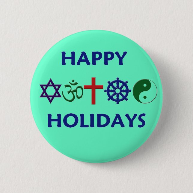 HAPPY HOLIDAYS Button (Front)