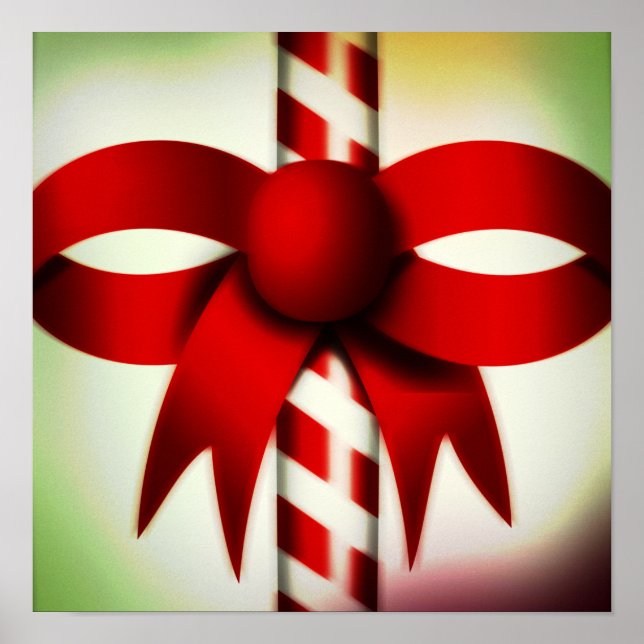 Happy Holidays Candy Cane Poster (Front)