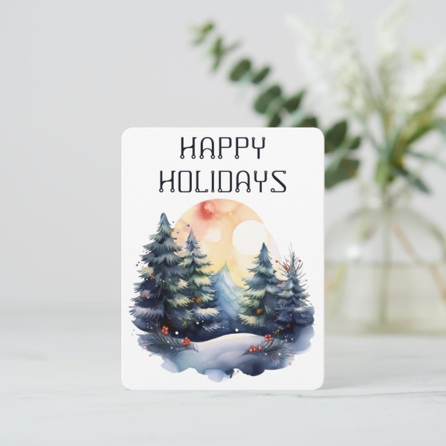 Happy Holidays Card (Standing Front)