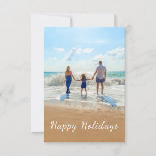 Happy Holidays Card Custom Your Photo and Text