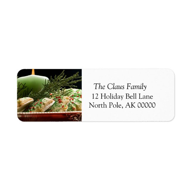 Happy Holidays Card Envelope  Label (Front)