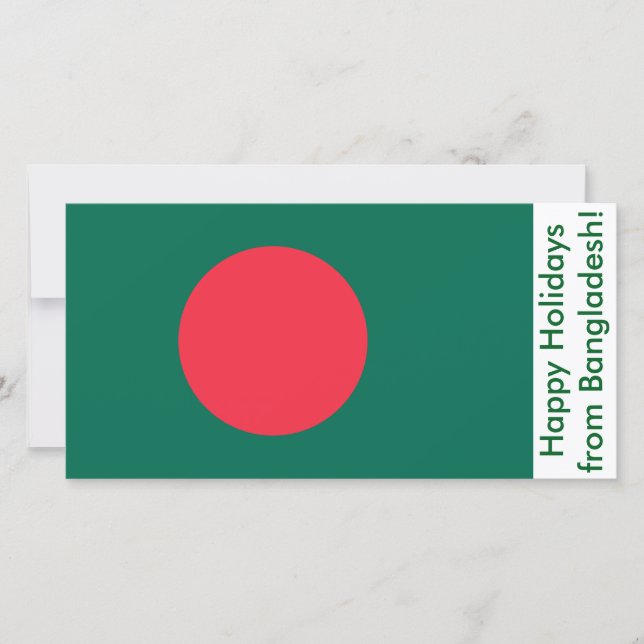 Happy Holidays card from Bangladesh (Front)