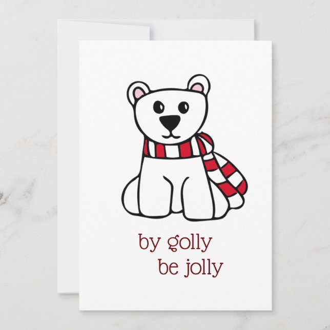 Happy Holidays Card Polar Bear (Front)