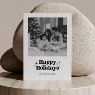 Happy Holidays Celestial Family Photo Christmas Holiday Card